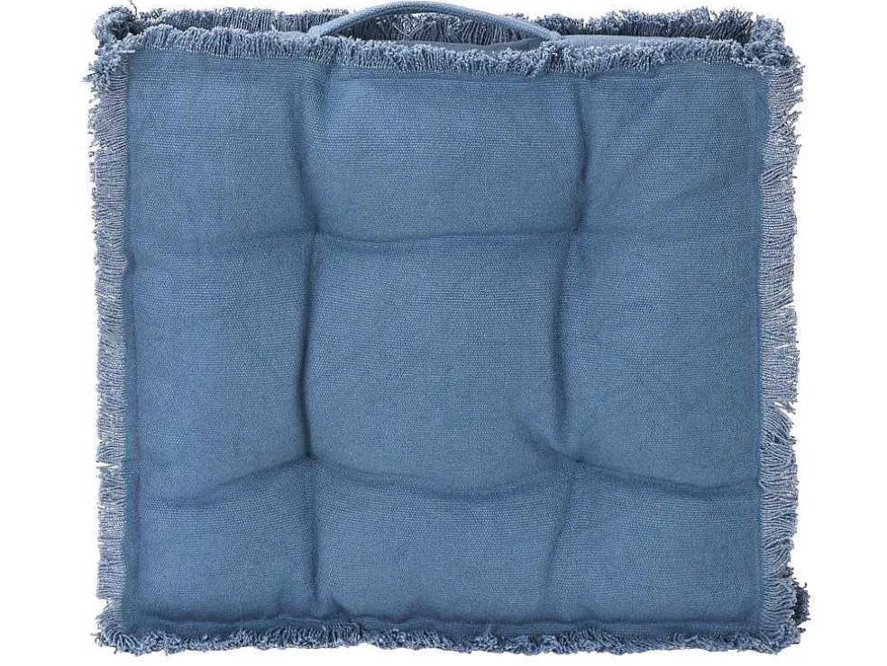 Vloerkussen Van Katoen - 45 X 45 Cm - Blauw - Honduras