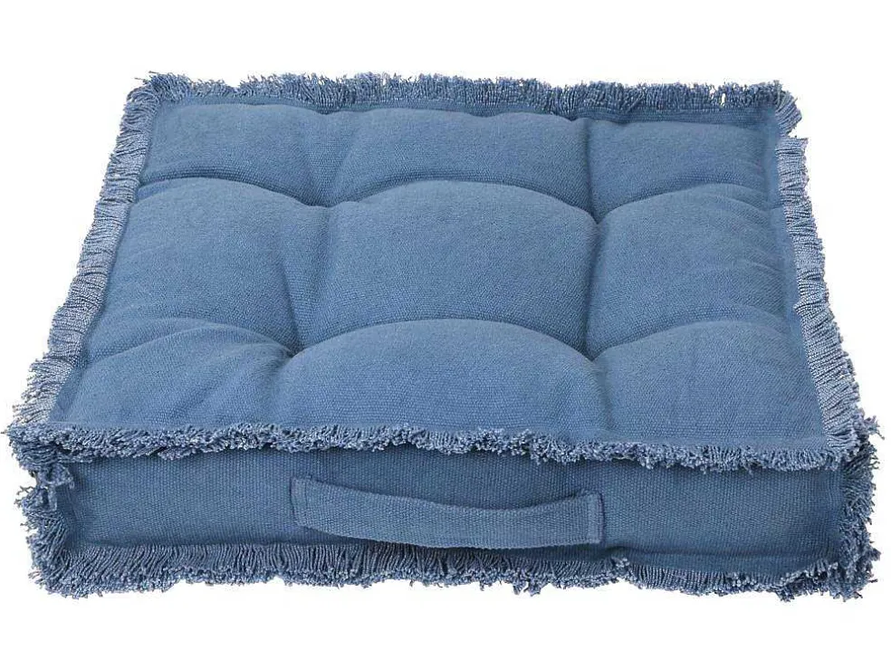 Vloerkussen Van Katoen - 45 X 45 Cm - Blauw - Honduras