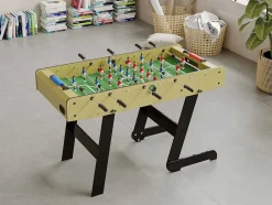 Voetbaltafel Van Naturel Houtkleurig Mdf - Opklapbaar - L121 X B61 X H79 Cm - Horton