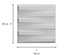 Wandpaneel 3D Strait Om Te Verven - Set Van 12 Stuks, 3M