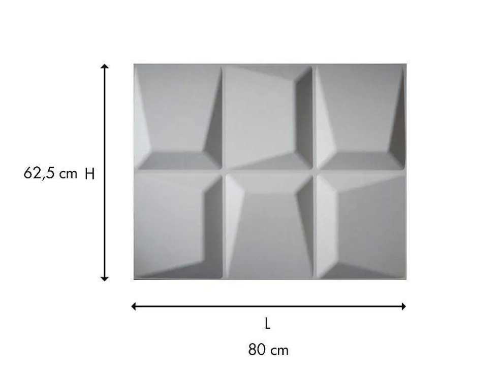 Wandpaneel 3D Tessel Om Te Verven - Set Van 6 Stuks, 3M