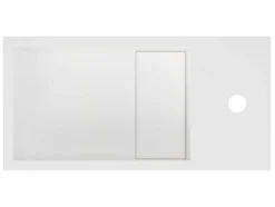 Wastafel Van Solid Surface Met Nis - Wit - 40 Cm - Pumori