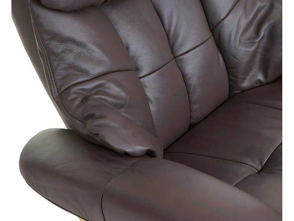 Windsor Xxl Relaxfauteuil Met Kruk, Bruin, Natuurlijk Bruin