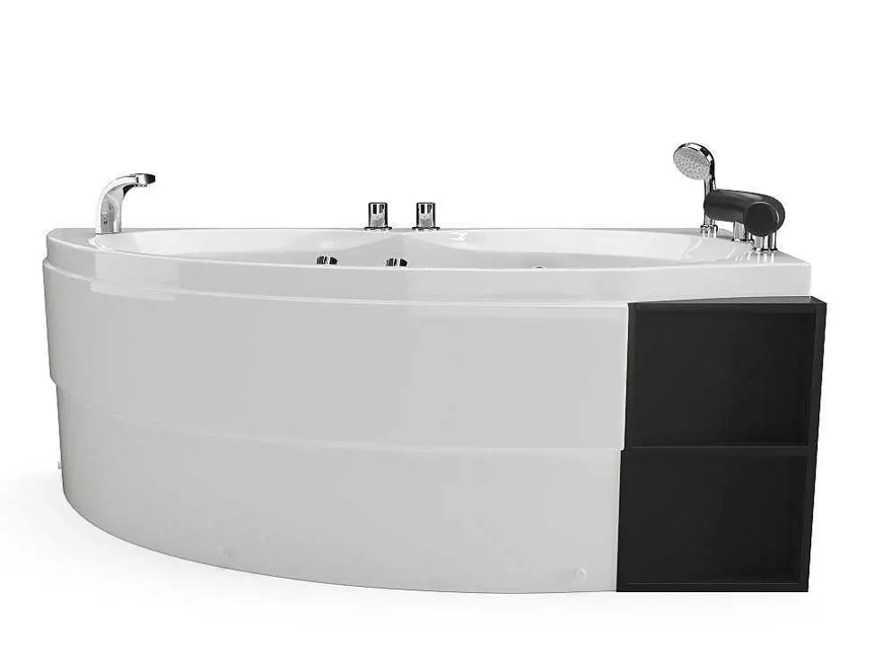 Wit Asymmetrisch Bubbelbad - 1 Plaats - 150 X 100 Cm - Hoek Rechts - Tabana