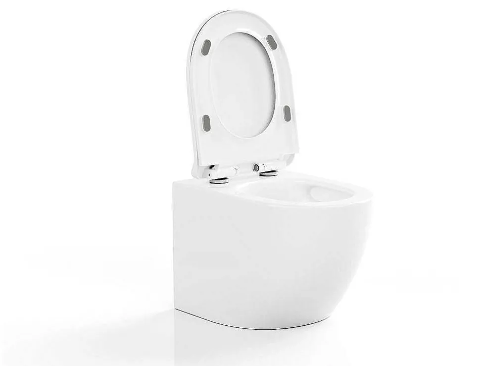 Witte Hang-Wc Van Keramiek Zonder Rand - Javoine
