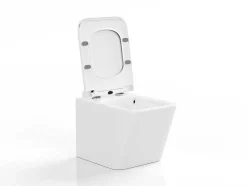 Witte Hang-Wc Van Keramiek Zonder Rand - Clemona