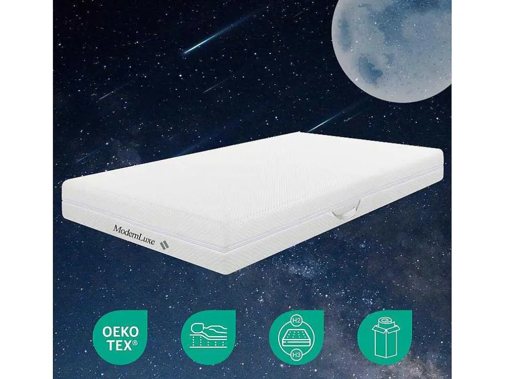 90 X 200 Cm Schuimmatras 7 Comfortzones Dikte 20Cm - Merax