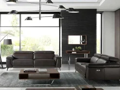 2-Zitsbank Bruin Leer Relaxmechanismen 6050 Angel Cerda