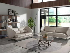 3-Zitsbank In Taupe Grijs Rundleder 6146 Angel Cerda