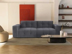3-Zitsbank Van Grijs Fluweel Inirida