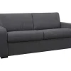 3-Zits Express Slaapbank Van Antraciete Stof - Matras 18 Cm - Bevis