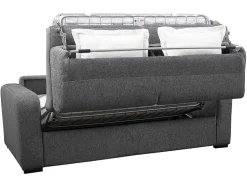 3-Zits Express Slaapbank Van Antraciete Stof - Matras 18 Cm - Bevis