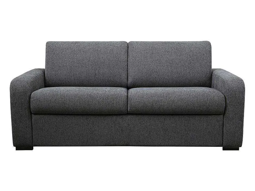 3-Zits Express Slaapbank Van Antraciete Stof - Matras 14 Cm - Bevis