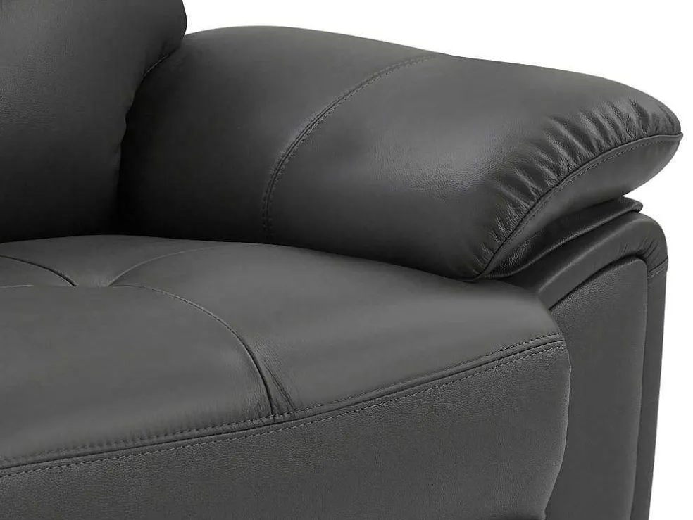 2-Zits-Relaxbank Van Grijs Leer Vineta