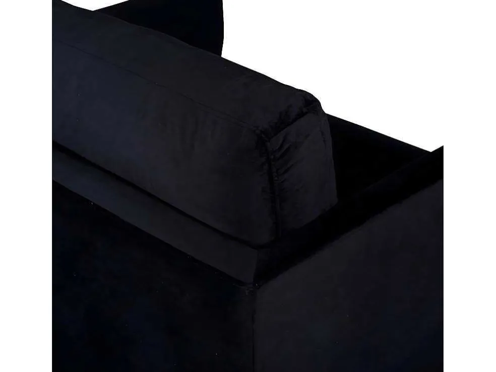 Zoom Fauteuil Velours Zwart.