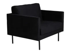 Zoom Fauteuil Velours Zwart.