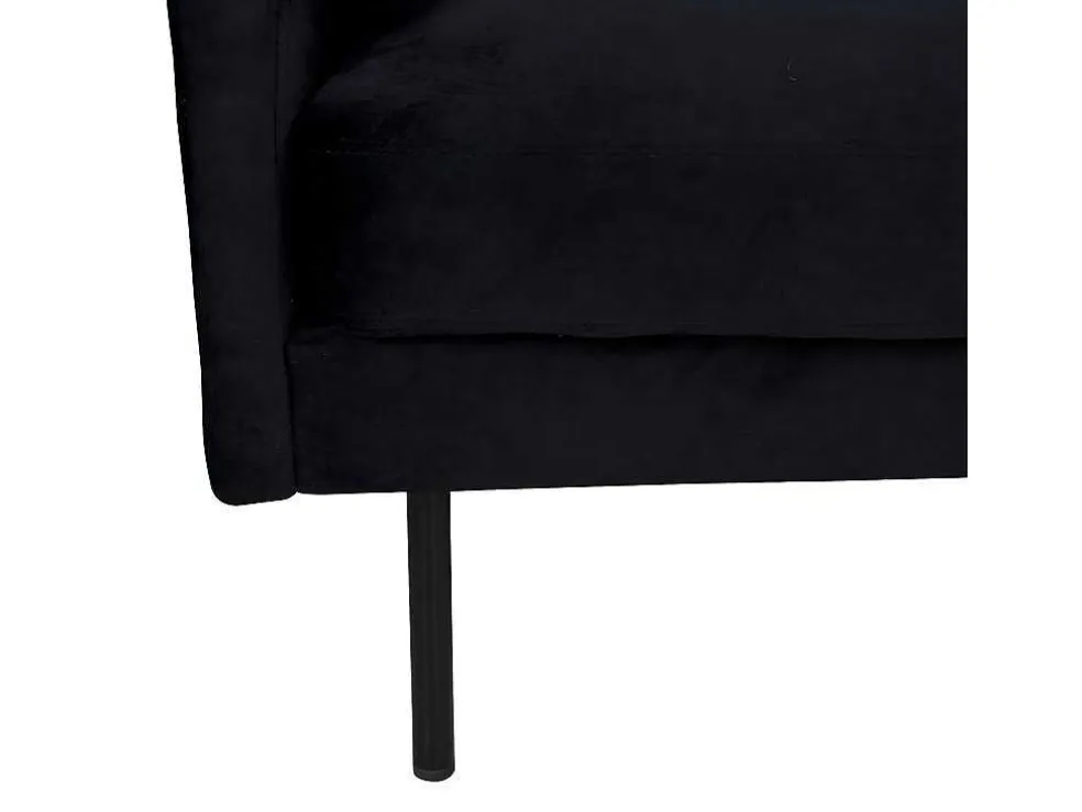 Zoom Fauteuil Velours Zwart.