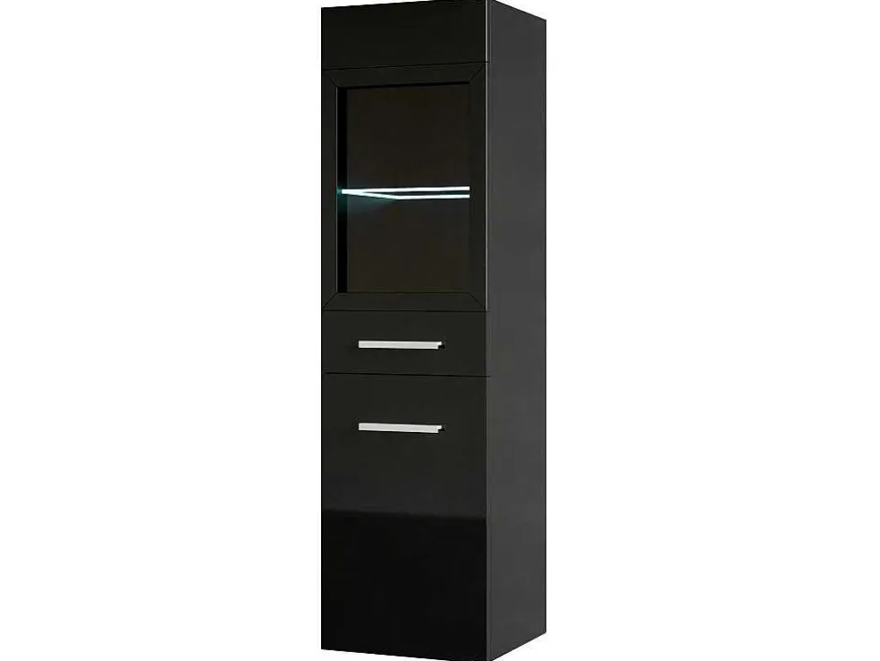 Zwarte Badkamerkolom Met Leds - L30 X B30 X H109 Cm - Laurine
