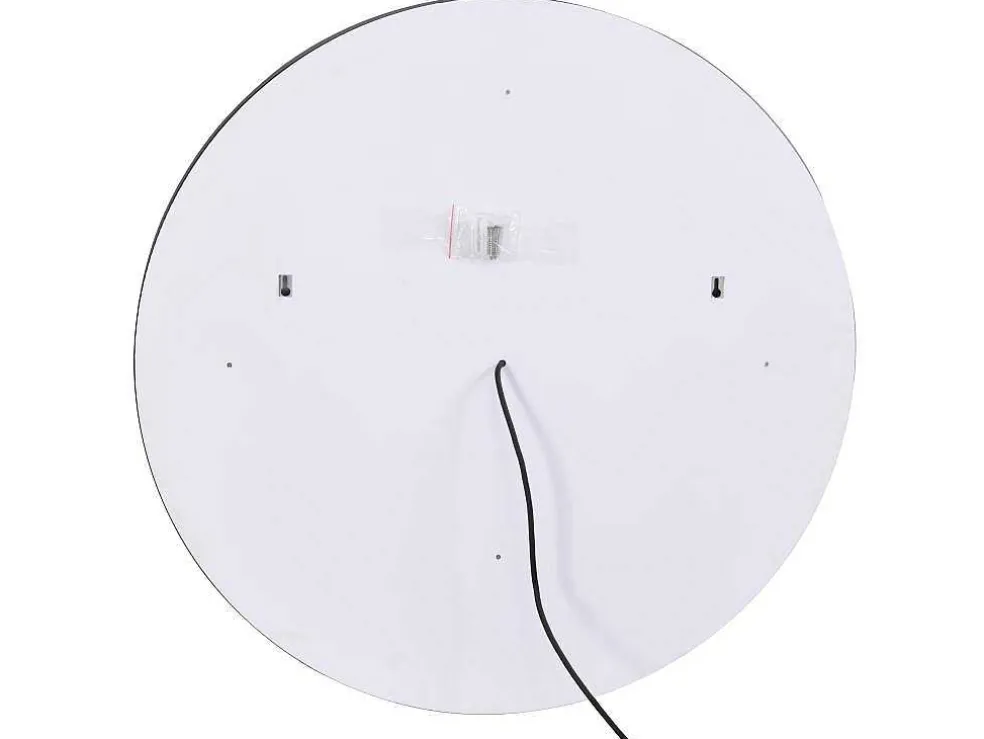 Zwarte Ronde Lichtgevende Badkamerspiegel Met Leds - D. 80 Cm - Numea