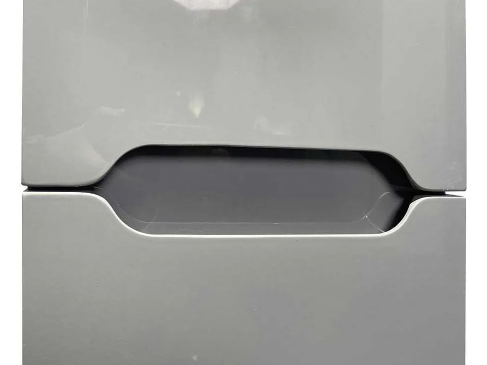 Zwevend Wastafelmeubel Met Dubbel Inbouwbekken En Kast - Grijs - 120 Cm - Selita